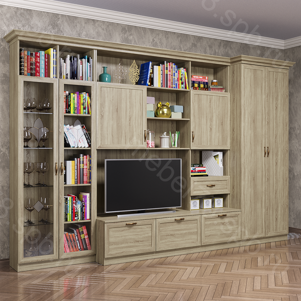 Стенка Венеция 5 с витражом