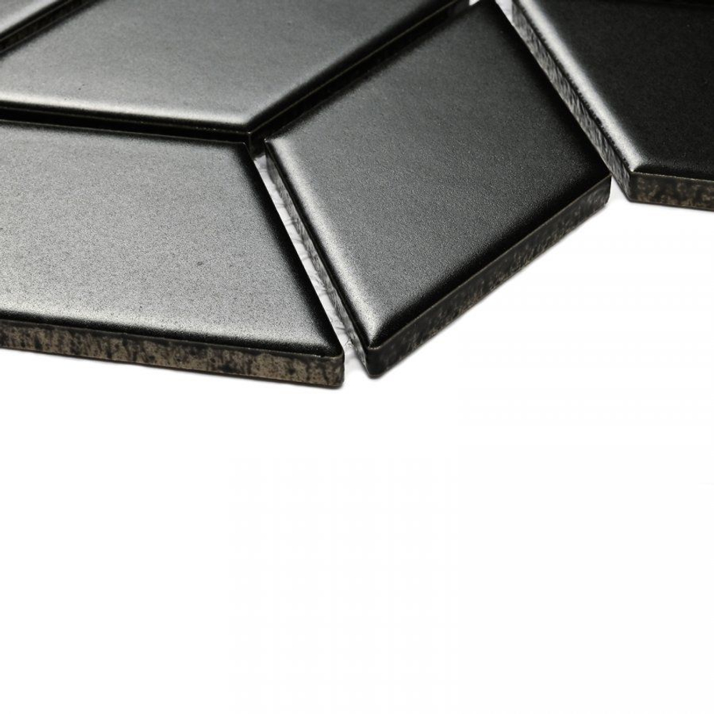 Мозаика из керамогранита Landa Black matt/Ланды чёрный матовый (48х48) 309х267.4х6 мм (шт)