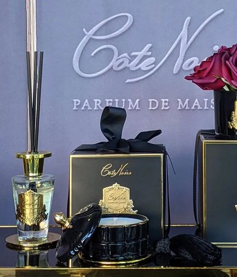 Утренний чай, черная свеча Арт-деко с кисточкой, Cote Noire