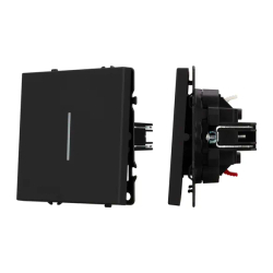 Механизм выключателя одноклавишный непроходной LED SWT-NOBE-MK01-SFPL-L-BK (230V, 10A) (Arlight, -) 054258