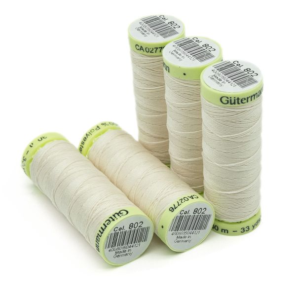 Нитки отделочные Gutermann Top Stitch 30 (30 метров), 5 кат. | _802 молочно-бежевый