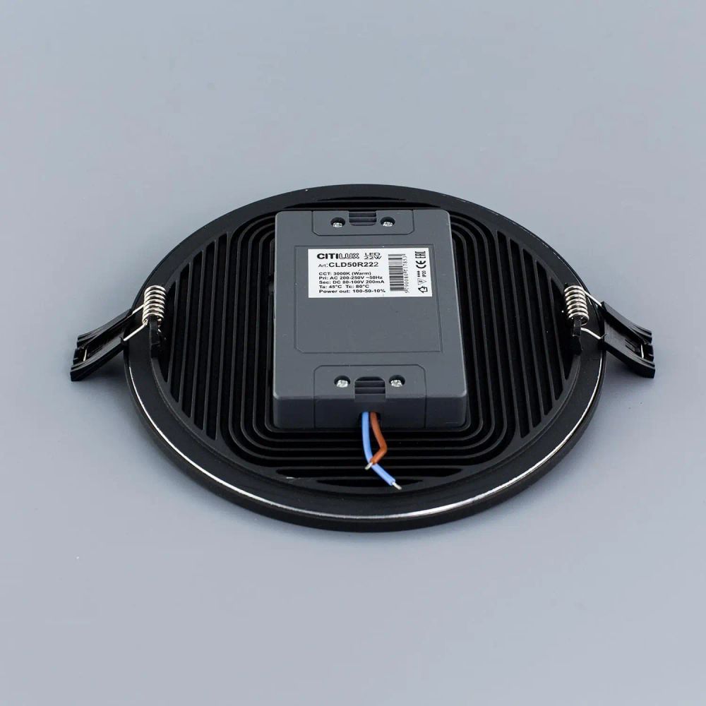 Citilux Омега CLD50R222 LED Встраиваемый светильник с диммером Чёрный