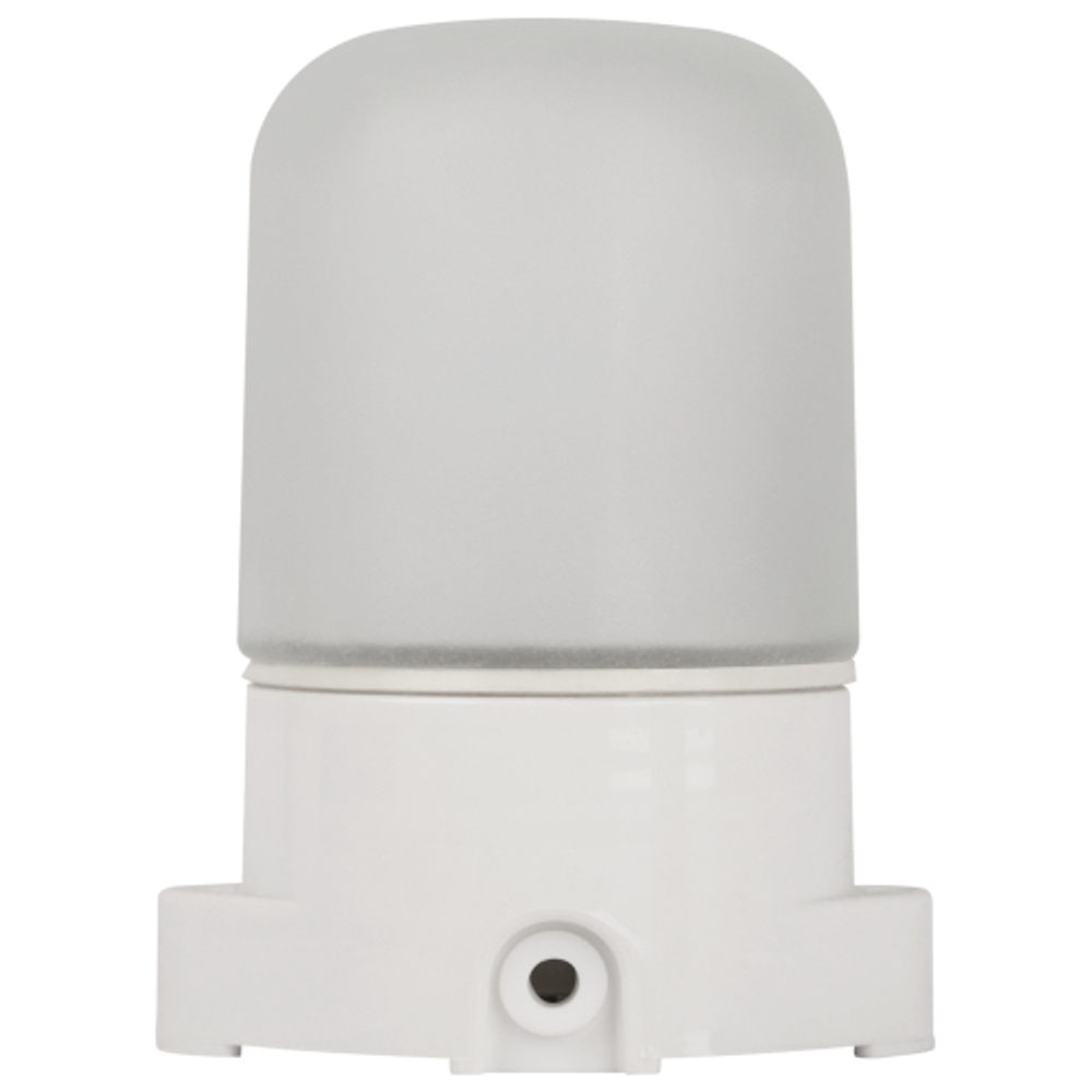 Светильник ЭРА НББ 01-60-001 для бани и сауны полиамид/стекло прямой IP65 E27 max 60Вт белый НПБ400