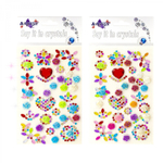 Наклейки-стразы Alingar, акриловые, "Нежные цветы", цветы, крупное красное сердце, европодвес