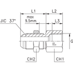 Соединение PD JIC 1.5/8" BSP 1.1/4"