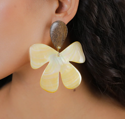 Серьги Nature Bijoux, Fioria, с деревом роблес и перламутром, NB26.1-12-90494 (коричневый)