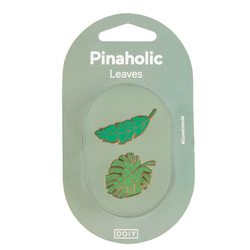 Набор из 2-х металлических булавок pinaholic leaves