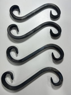 Кованый элемент волюта 65х220мм квадрат полнотелый 10х10мм