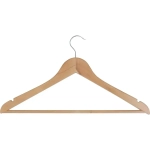 Вешалка деревянная W2-P с перекладиной (эконом)