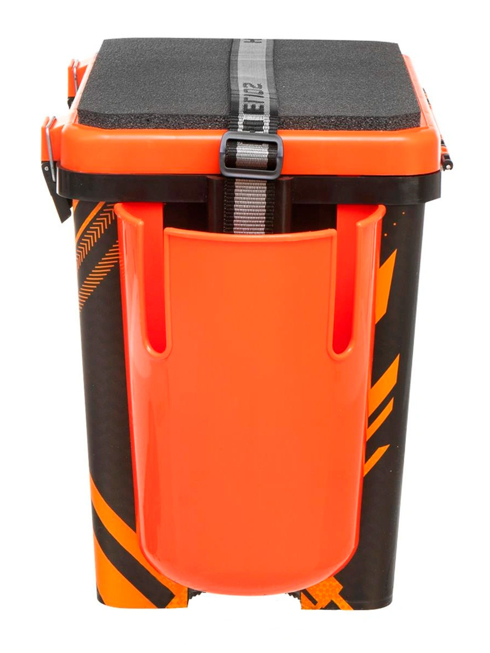 Ящик рыболовный зимний Helios FishBox TROUT оранжевый, с карманами (HS-FB-IML-19-O)