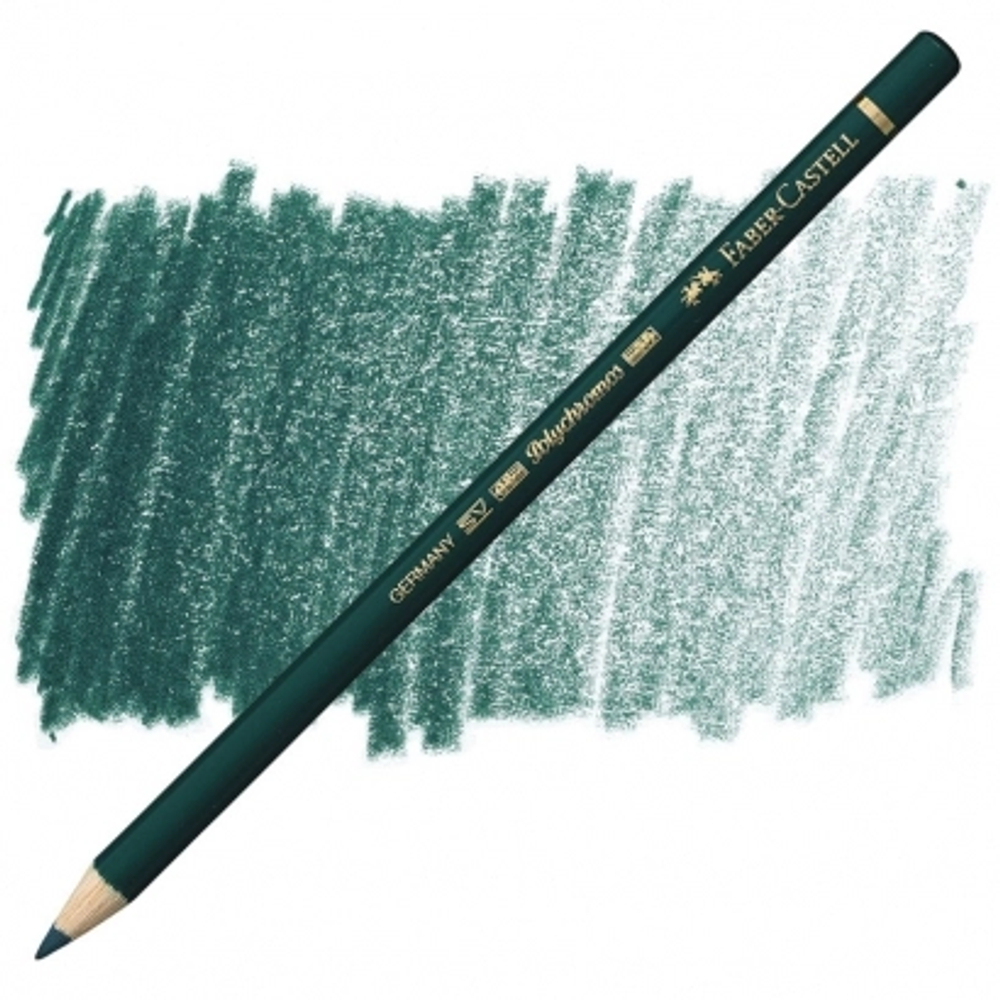 Карандаш художественный Faber-Castell "Polychromos", цвет 158 темно-кобальтовая зелень