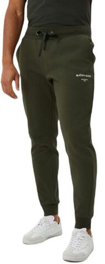 Мужские теннисные штаны Björn Borg Logo Pants - зеленый