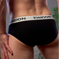 Мужские трусы брифы черные DonDon 204-01_03