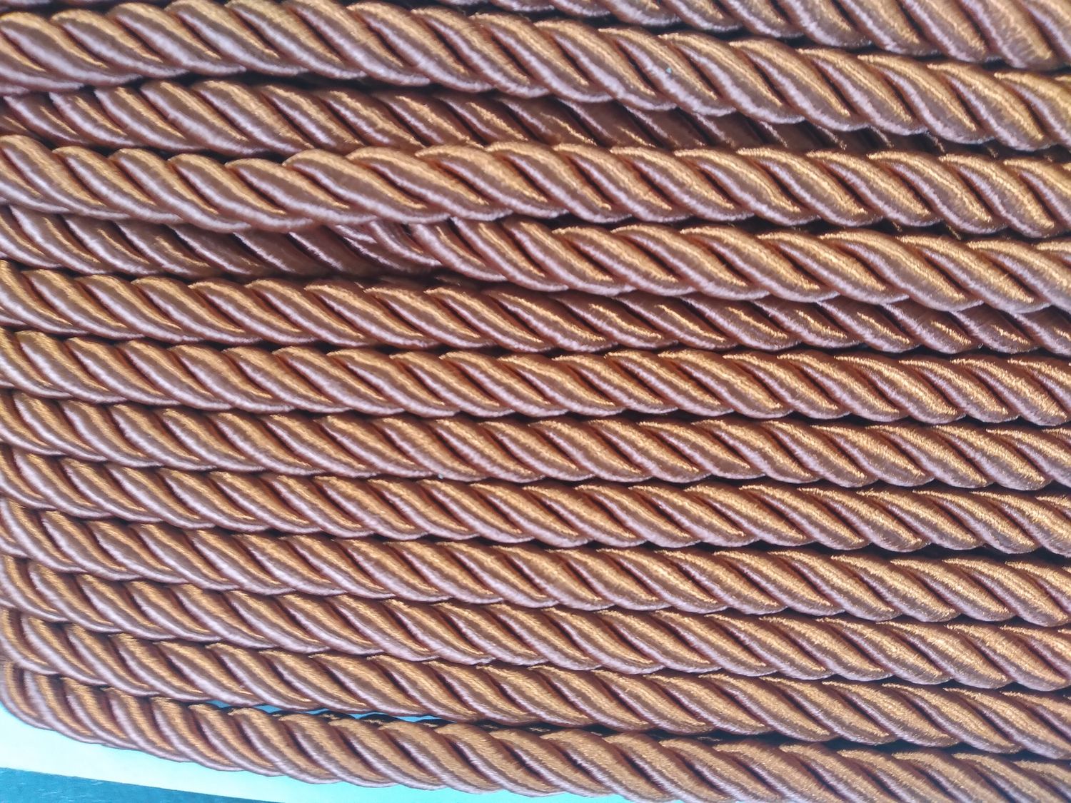 шнур витой однотонный 10мм коричневый 48