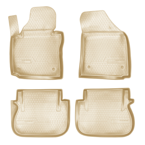 Ковры в салон Norplast/Unidec для Volkswagen Caddy IV (2015-), Бежевый, 2 задние сдвижные двери, арт.NPA10-C95-024-B
