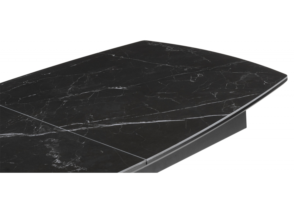 Керамический стол Woodville Риполь 160(205)х89 черный мрамор shakespeare black, черный