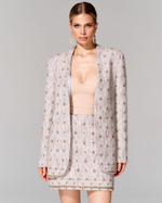 Юбка длины мини из премиального твида