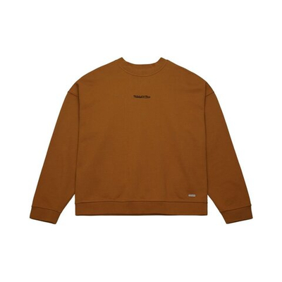 Толстовка Mitchell&Ness Script Oversized Logo Pullover Sweatshirt Brown