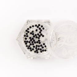 Zoo nail Стразы стеклянные черные JetBlack SS4 (1,5мм), 100шт