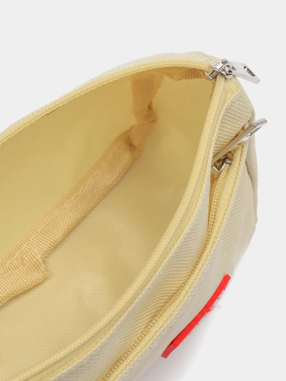 Пенал школьный текстильный подростковый с ручкой, пенал-косметичка, белый