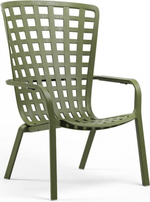 Лаунж-кресло пластиковое с подушкой Nardi Folio, агава, розовый