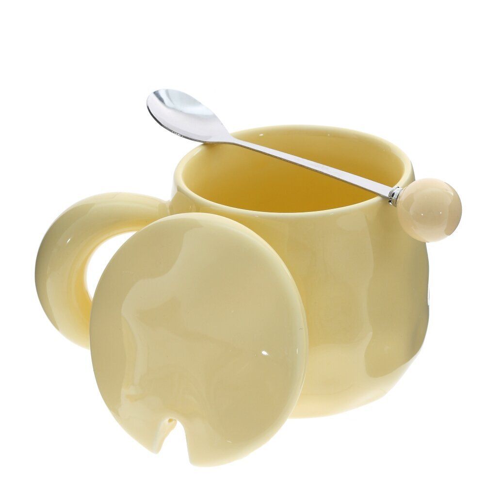 GAEM Кружка с крышкой и ложкой, 360 мл, L14 W9,5 H9,5 см, 4в.