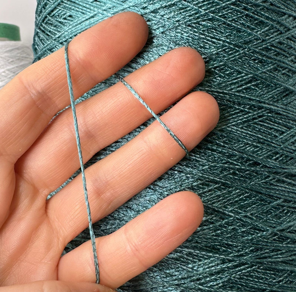 COUNTRY CHIC - E.Miroglio; 53% вискоза, 47% хлопок; 410/100гр; шнурок; col.8EB Темная бирюза