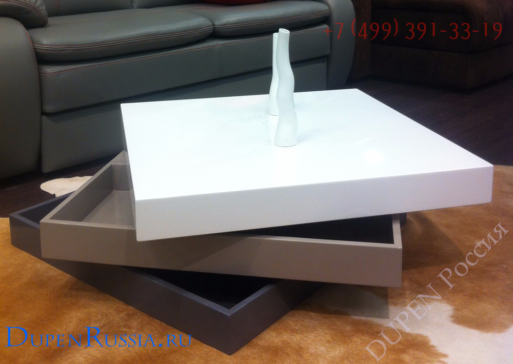 Стол журнальный СT1001 Белый/Серый