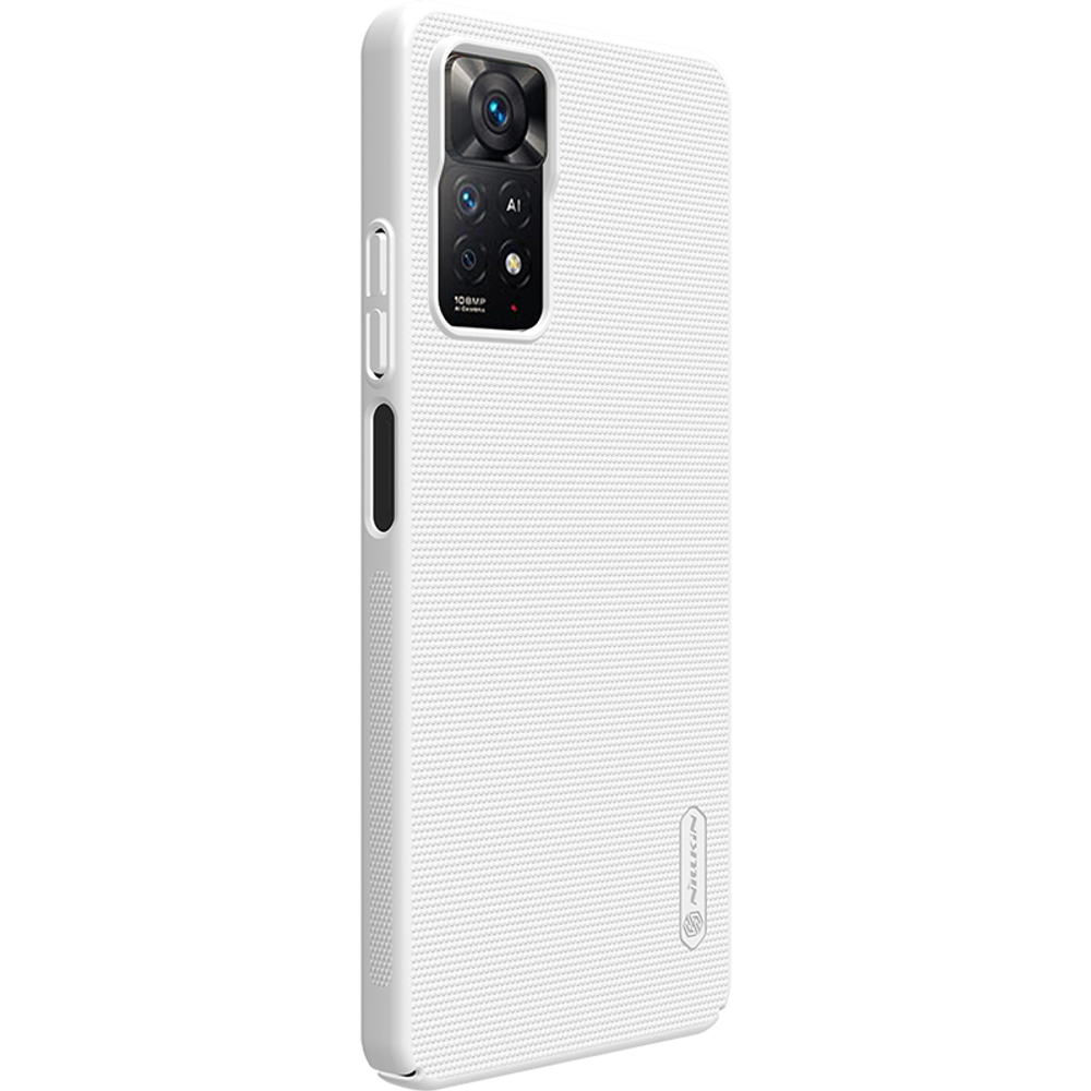 Тонкий чехол белого цвета от Nillkin серии Super Frosted Shield для Xiaomi Redmi Note 11 Pro (Global), 11 Pro 5G (Global), 11 Pro+ 5G India, 11E Pro 5G