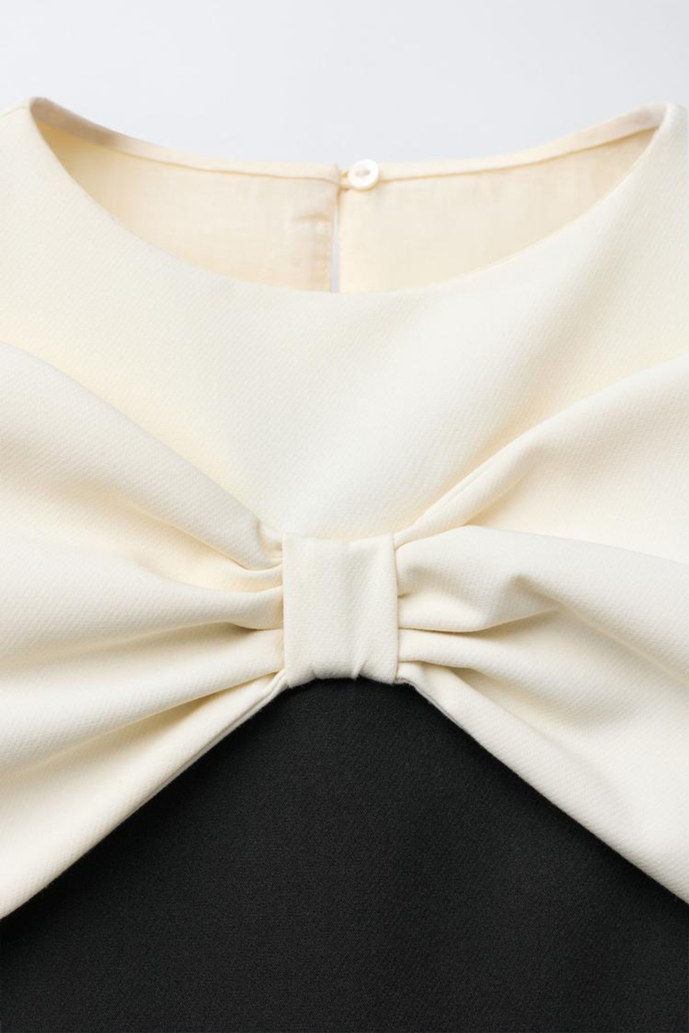 ZARA ПЛАТЬЕ С БАНТОМ, ЧЕРНЫЙ