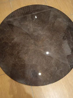 Стол кухонный обеденный круглый Чёрный Муар/Ателье Тёмный Глянец, Диамонд, 90х90х75 см