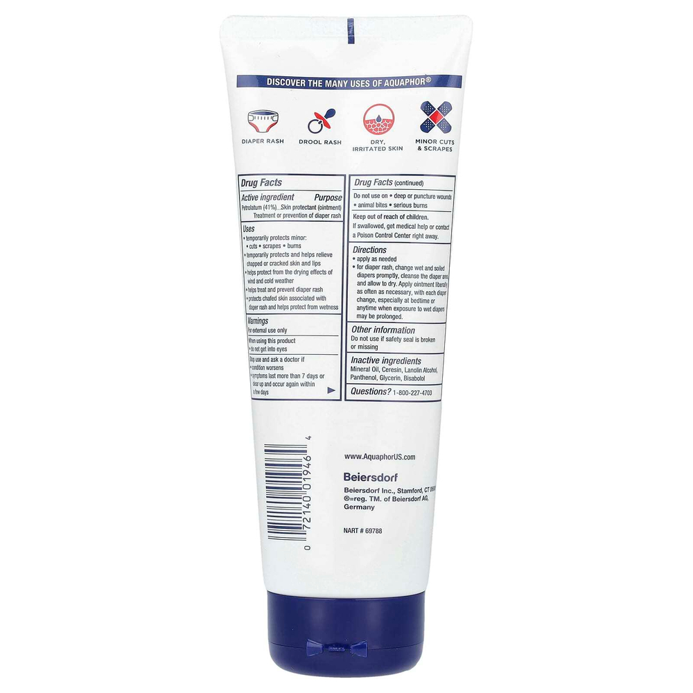 Aquaphor, целебная мазь для детей, без отдушки, 198 г (7 унций)