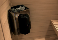 Электрическая печь SAWO Mini X MX-30NB-Z (3 кВт, встроенный пульт, внутри оцинковка, снаружи нержавейка)