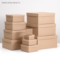 Подарочная коробка "Крафт однотонный" 6 х 6 х 3 см.