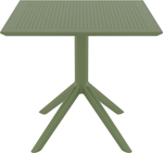 Стол пластиковый, Siesta Contract Sky Table 80, оливковый