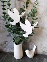 Пасхальный декор птицы голуби 2 шт