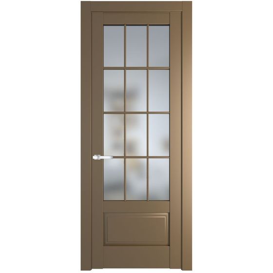 Межкомнатная дверь эмаль Profil Doors 4.2.2 (р.12) PD перламутр золото стекло матовое