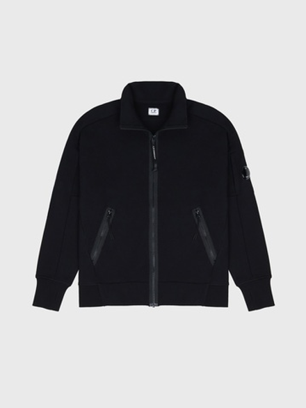Свитшот на молнии C.P. Company Diagonal Raised Full Zip Black