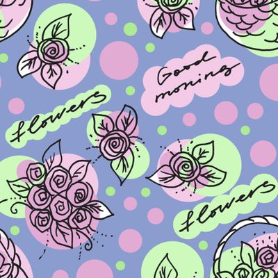 Цветы Doodle style