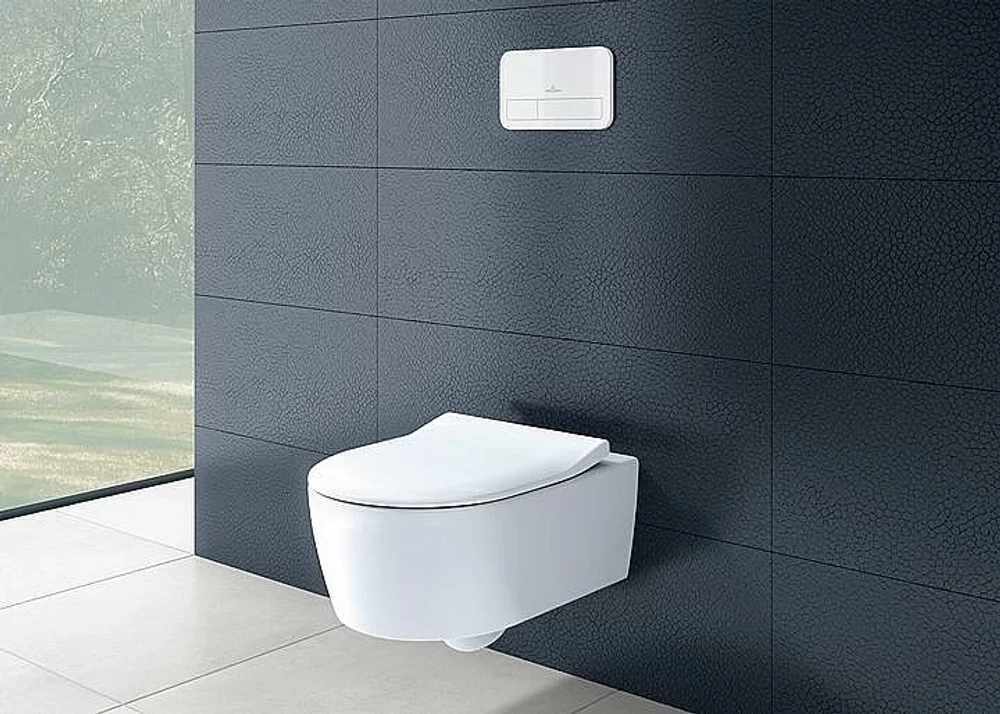 Унитаз подвесной Villeroy&Boch Avento 5656RS01 альпийский белый, с крышкой микролифт, безободковый