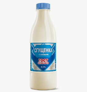 МОЛОКО СГУЩЕННОЕ МЯСНОЙ-СОЮЗ С САХАРОМ ПЭТ 650ГР