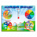 Игровой стенд Календарь природы с термометром и карманами 173
