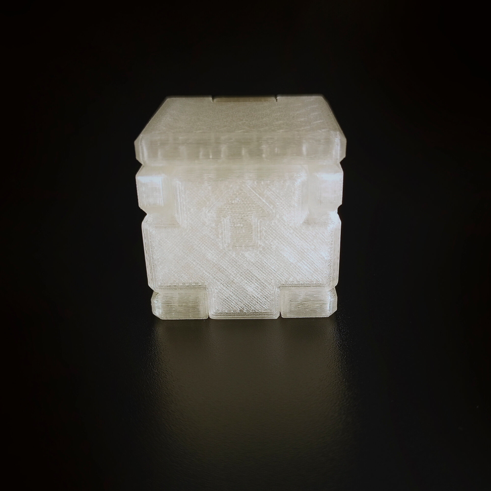 Игрушка робот-паук трансформер, 3D печать, 3,8Х3,8Х3,8 см., белый лёд