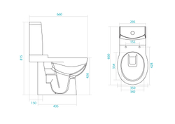 Унитаз-компакт Santek Аллегро, сиденье дюропласт микролифт