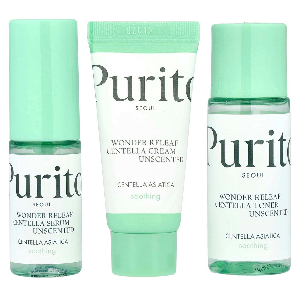 Purito, Мини-набор Centella без запаха, набор из 3 предметов