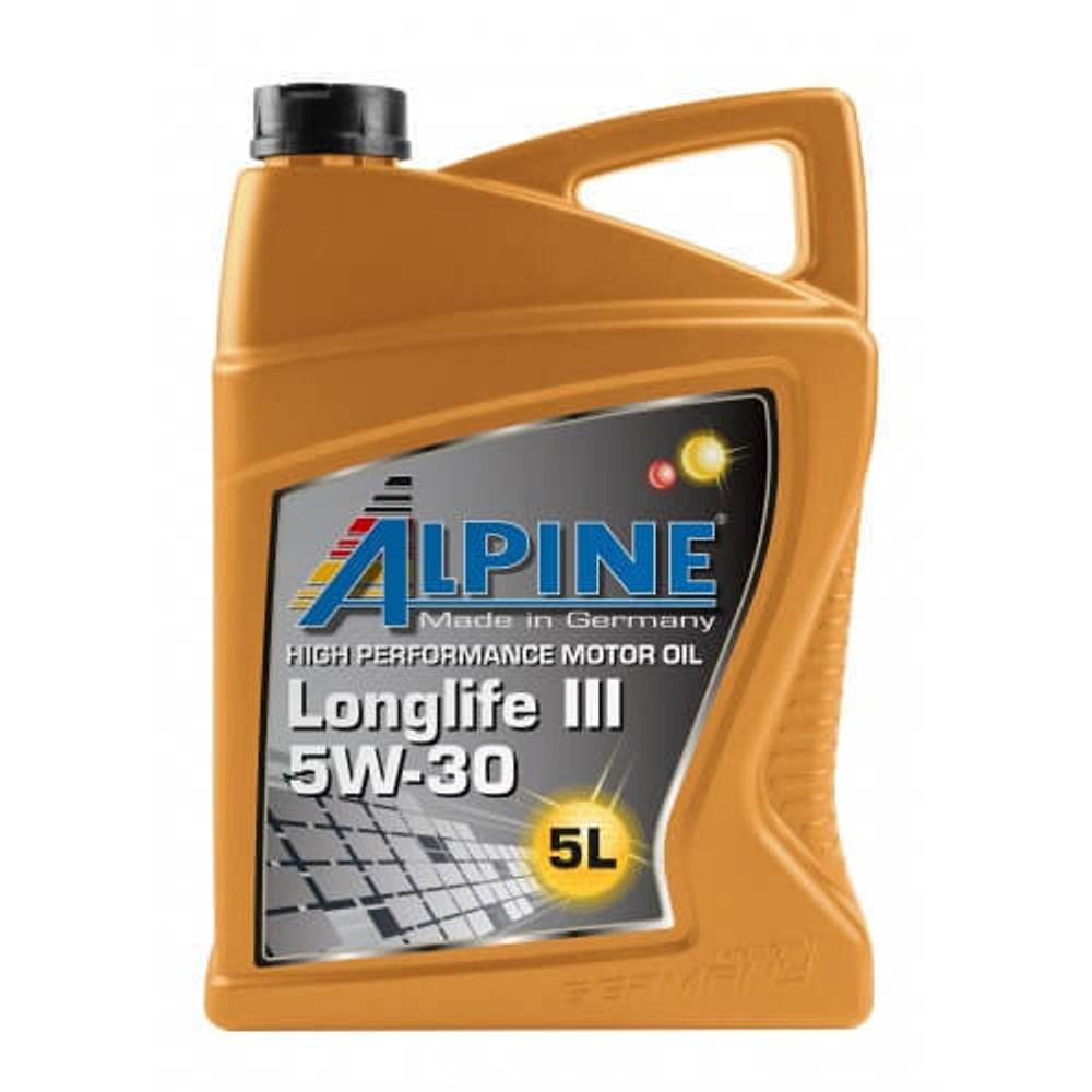 Моторное масло синтетическое ALPINE Longlife lll 5W-30 5 л х4 шт