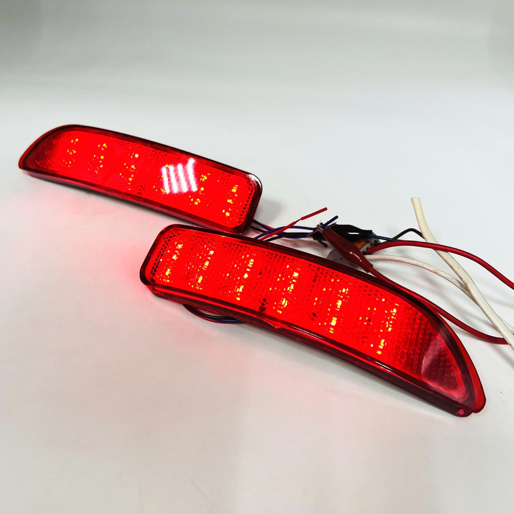 Катафоты диодные 2 режима в задний бампер для Лада Ларгус, Renault Logan фаза I 2 шт