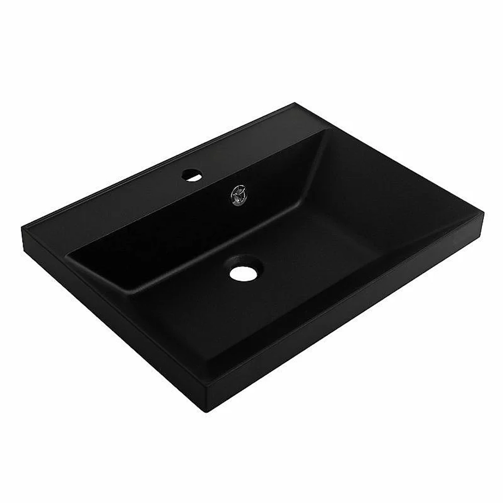 Тумба с раковиной BelBagno MARINO PIA 60 белая глянцевая/черная раковина