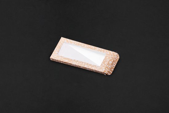 Упаковка с окном для шоколадной плитки 100 г. Сердца