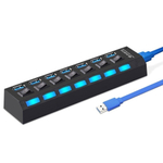 USB Хаб Smartbuy SBHA-7307-B с выкл 7 портов Black 3.0